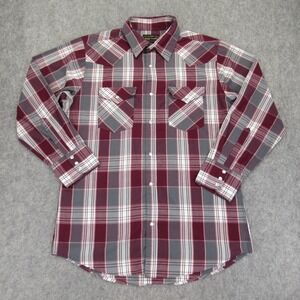 High Noon Mens Western Pearl Snap Long Sleeve Shirt Size Medium Regular